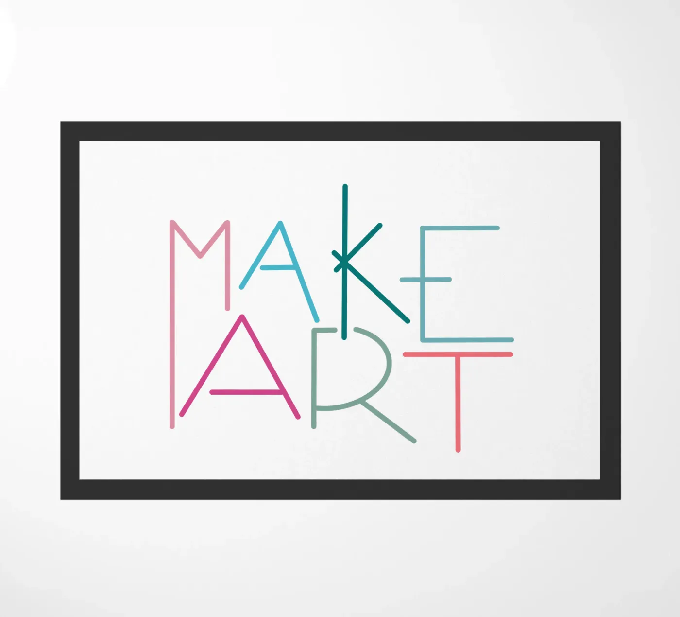 MAKE ART doormat by LIMITED EDITION LETTERS