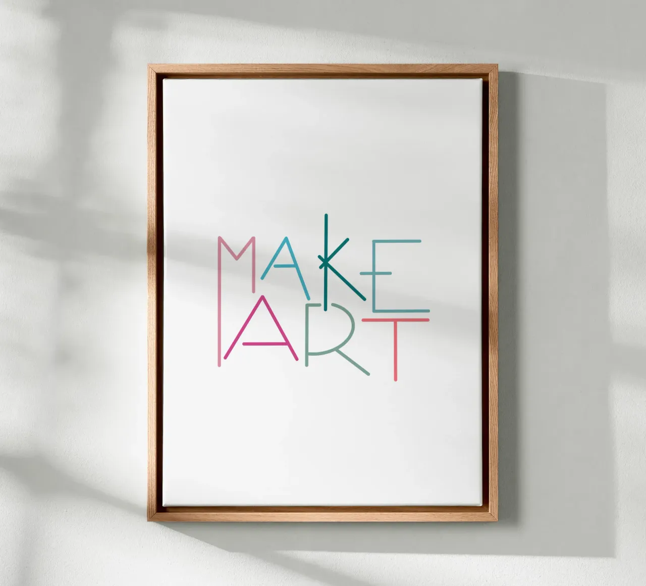 MAKE ART tela con Cornice a cassetta da LIMITED EDITION LETTERS