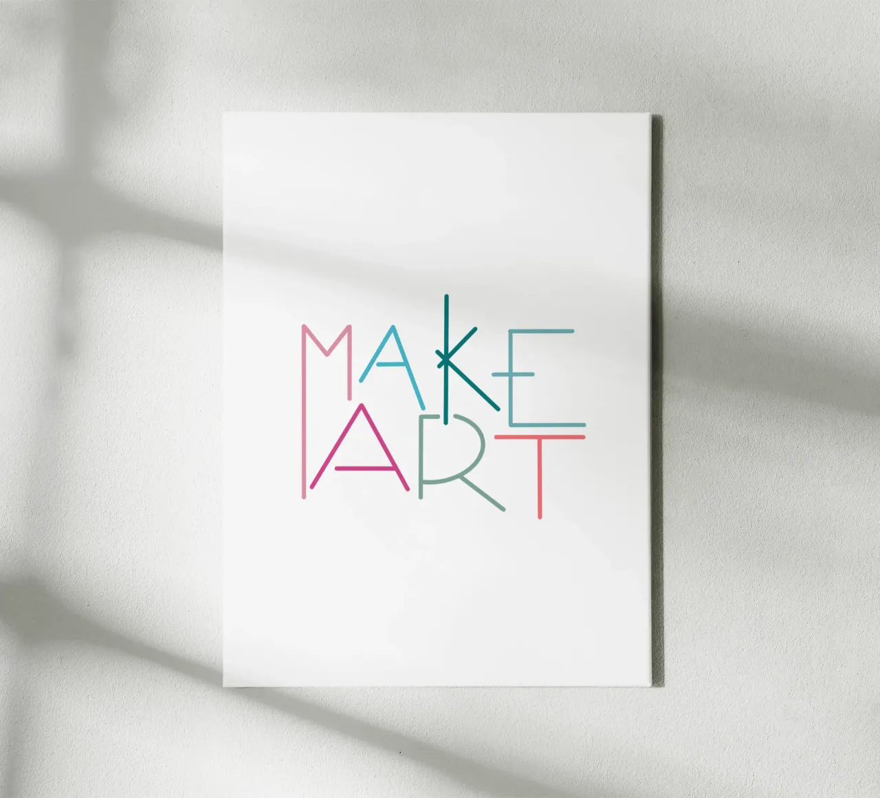 MAKE ART tela con Cornice a cassetta da LIMITED EDITION LETTERS
