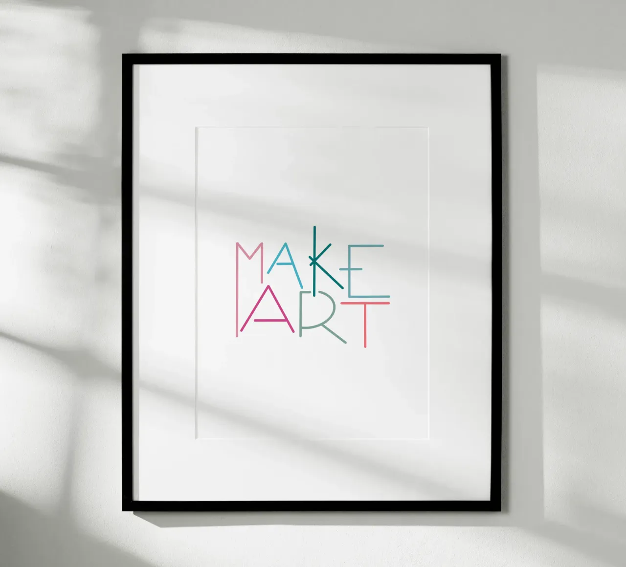 MAKE ART poster con telaio in legno da LIMITED EDITION LETTERS