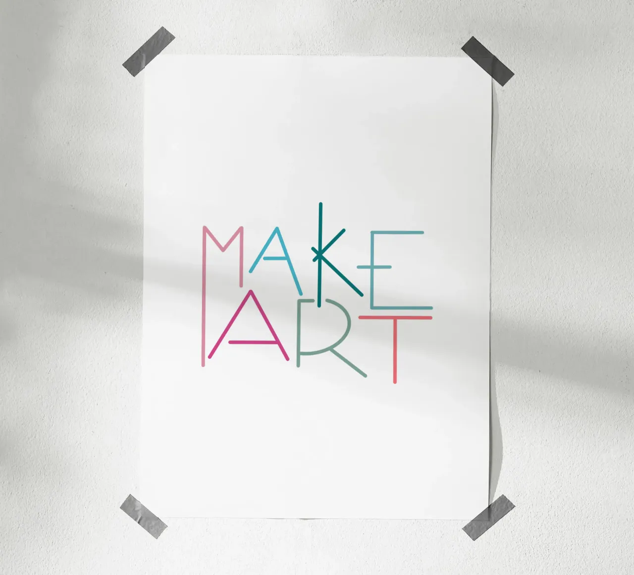 MAKE ART poster con telaio in legno da LIMITED EDITION LETTERS