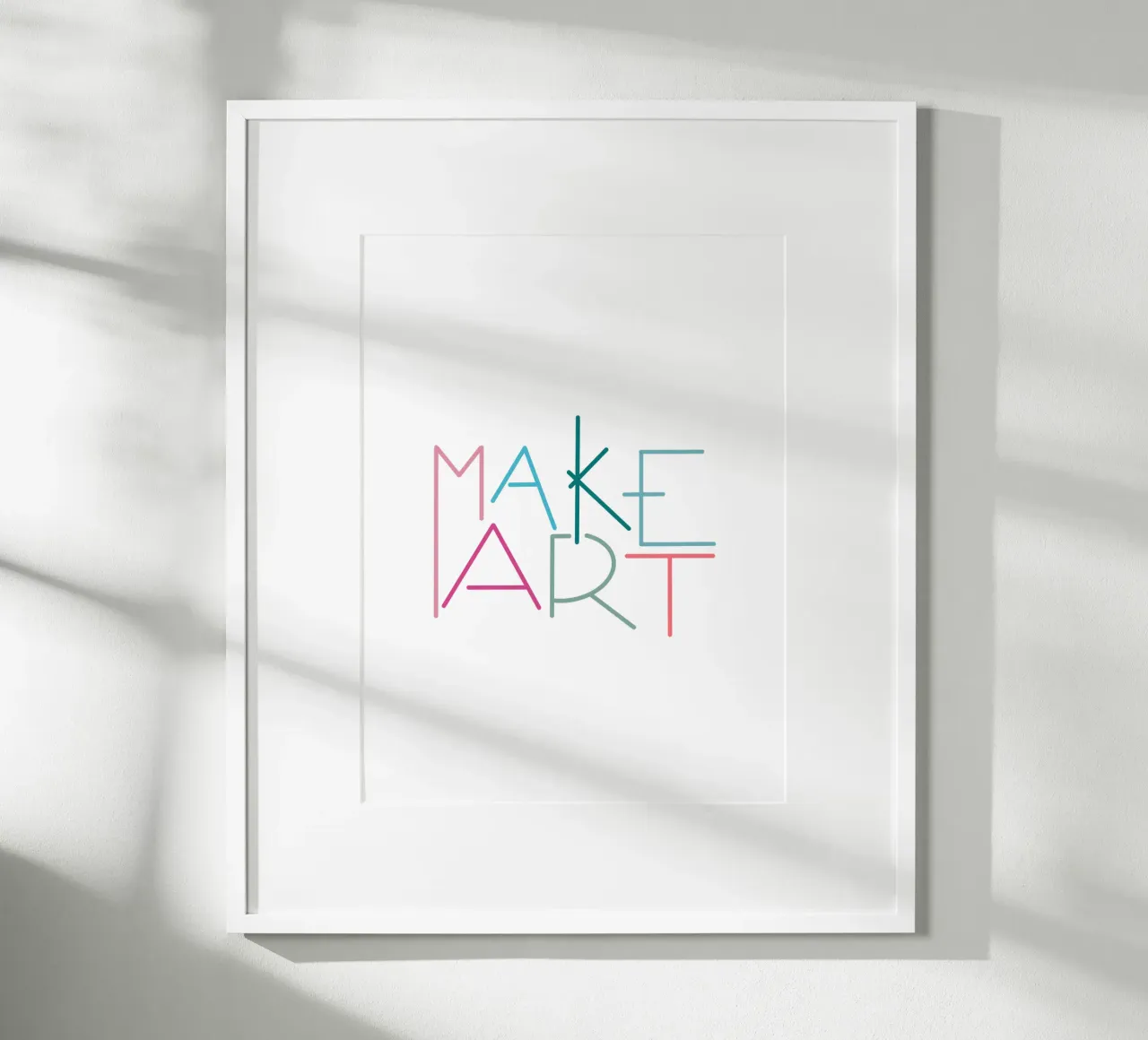 MAKE ART poster con telaio in legno da LIMITED EDITION LETTERS