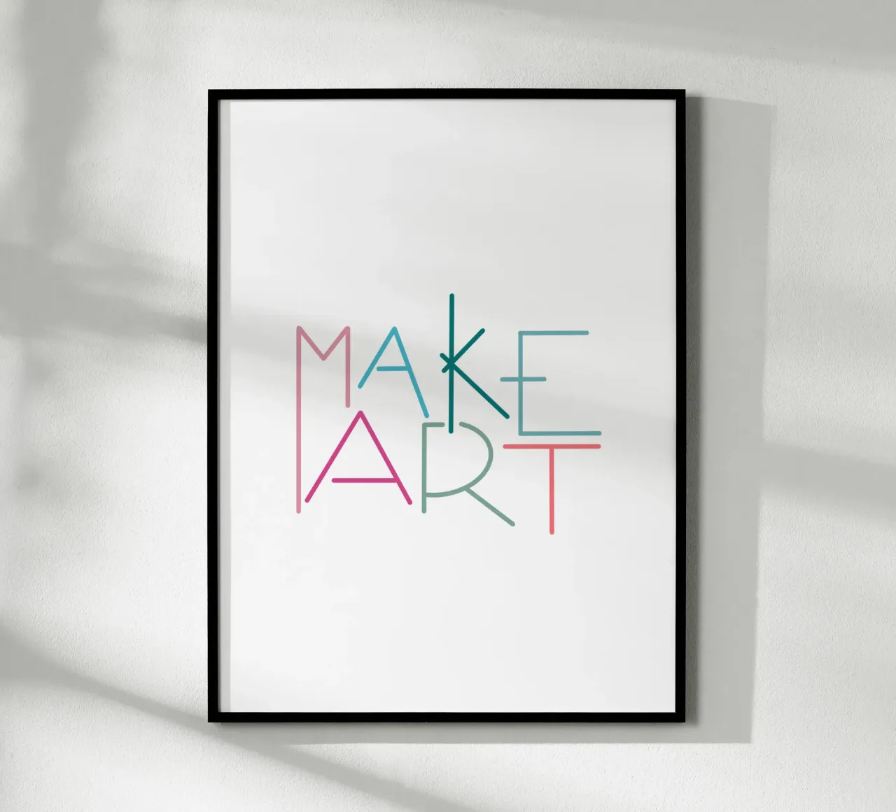 MAKE ART poster con telaio in legno da LIMITED EDITION LETTERS