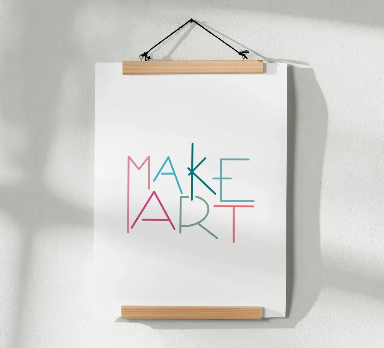 MAKE ART poster con telaio in legno da LIMITED EDITION LETTERS