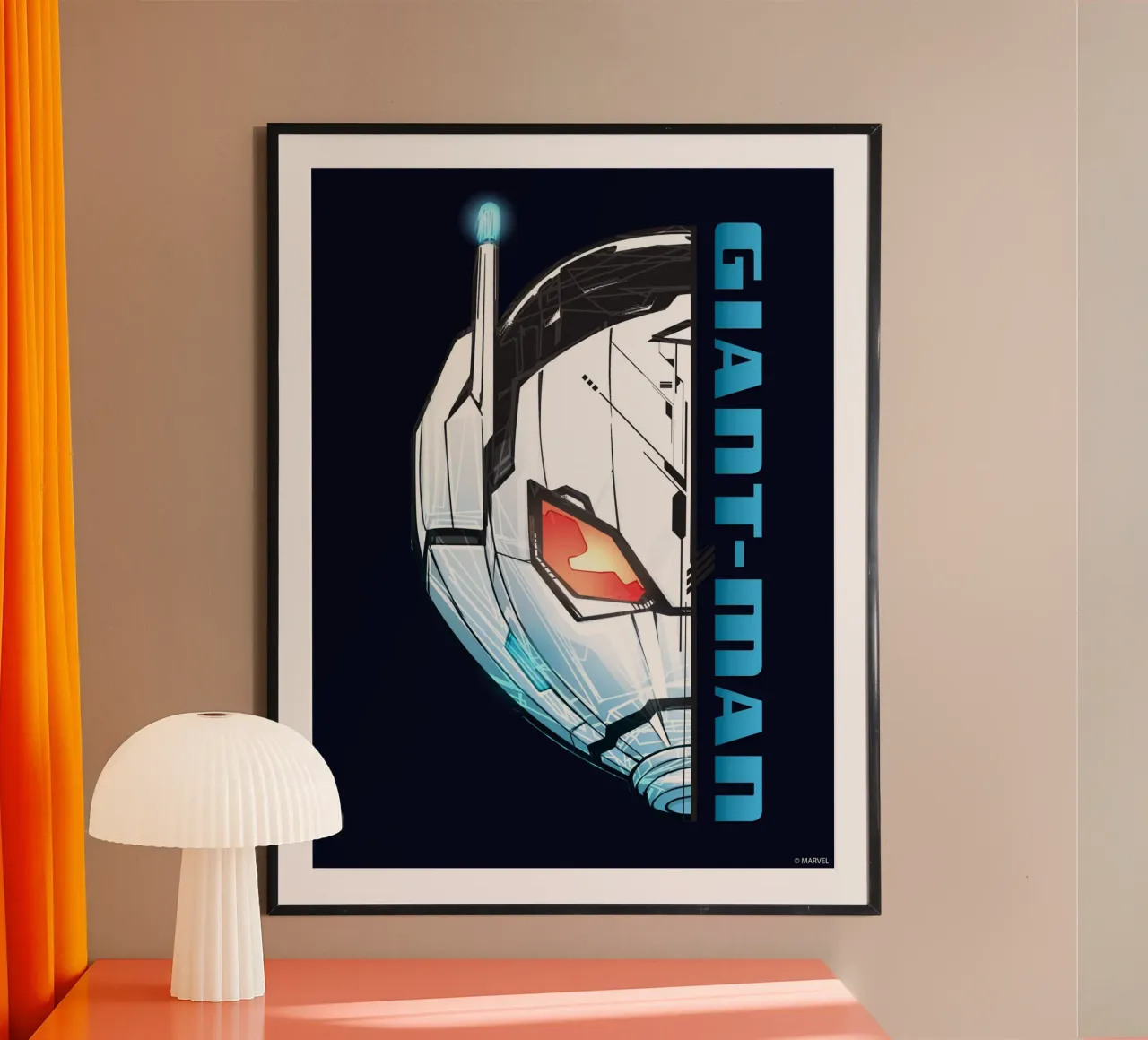 Giant Man - Power poster con telaio in legno da MARVEL Designs by JUNIQE