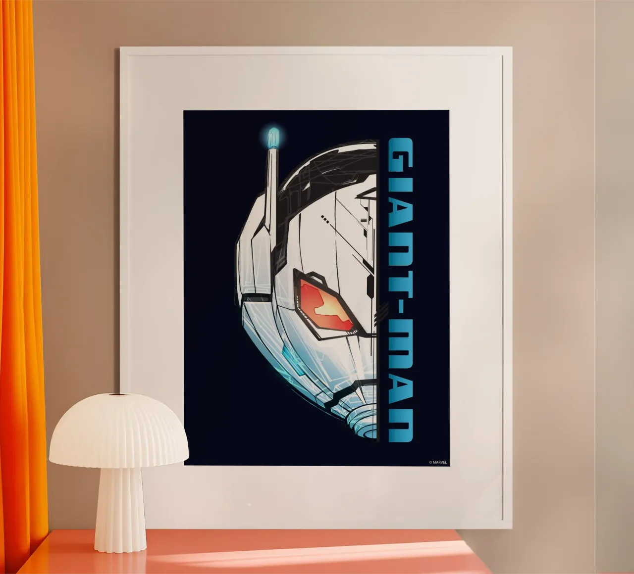 Giant Man - Power poster con telaio in legno da MARVEL Designs by JUNIQE