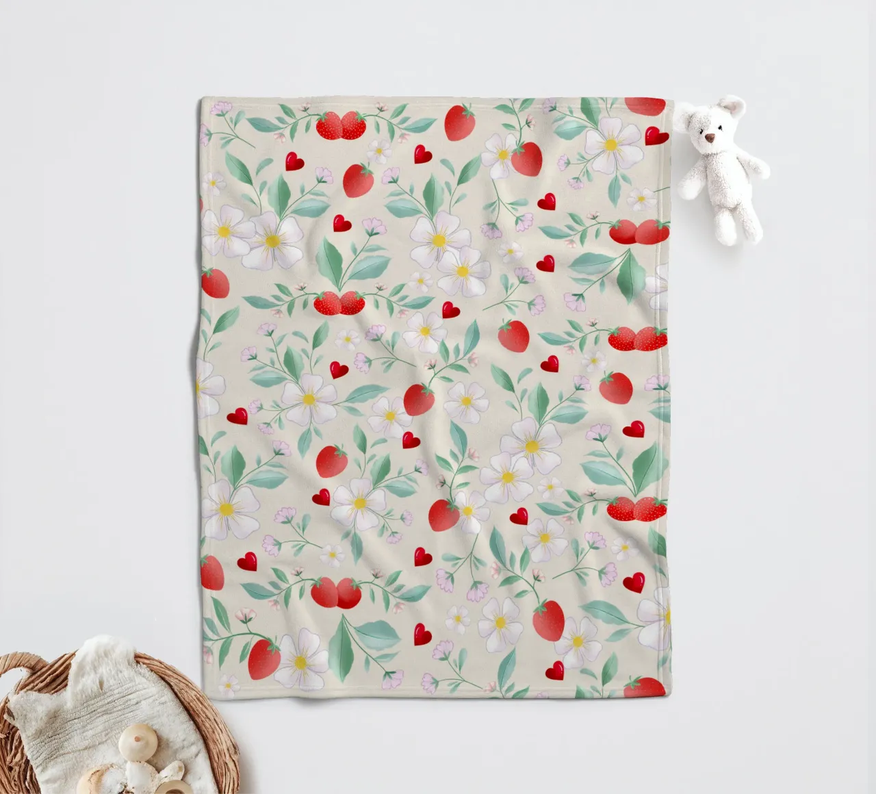 Amore per se stessi, cioccolato e fragole. Sinnspruch. coperta in pile da CalliLetters