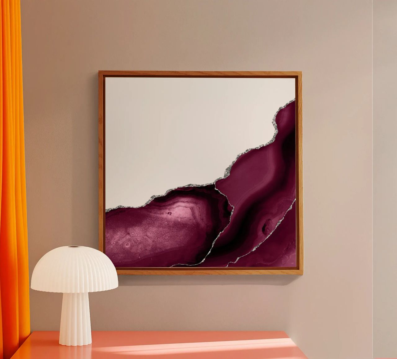 Agata bordeaux e argento Texture 12 plexiglass da Gemstone Textures