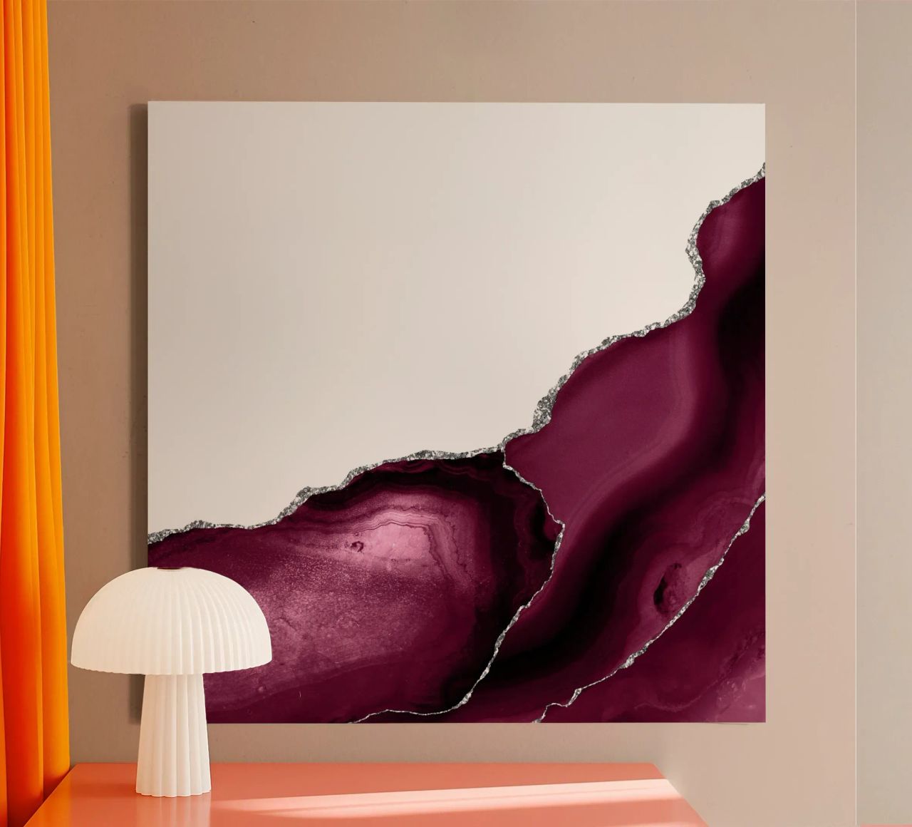 Agata bordeaux e argento Texture 12 tela da Gemstone Textures