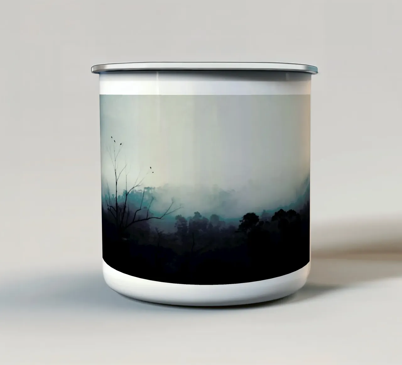 Bird Song tazza in smalto da Ingrid Beddoes