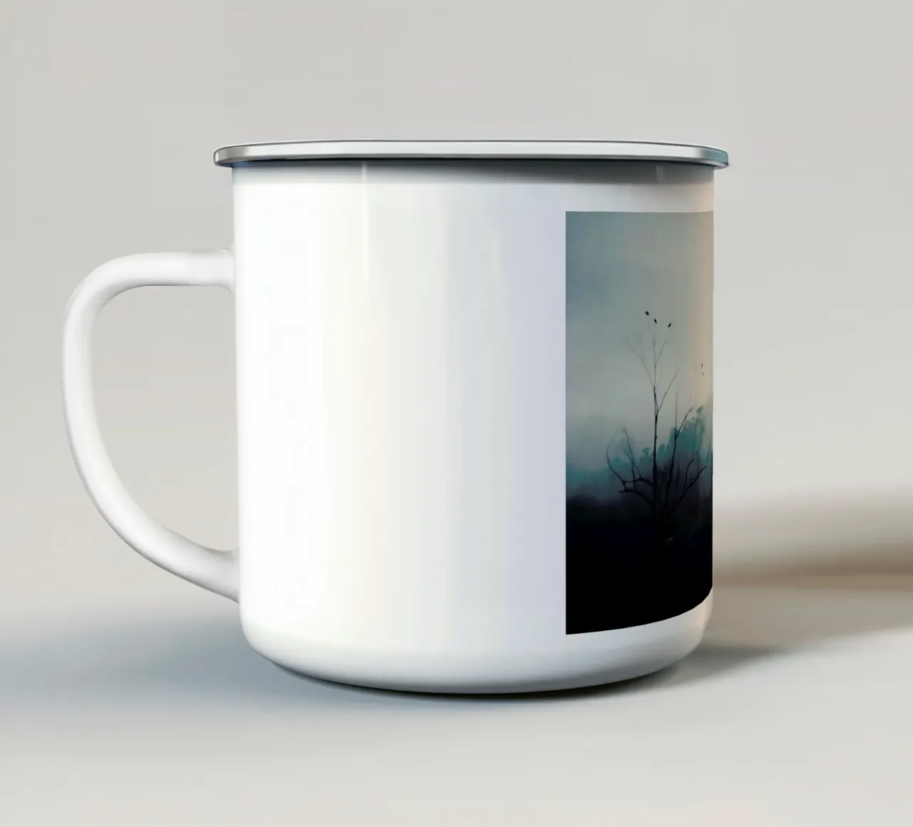 Bird Song tazza in smalto da Ingrid Beddoes