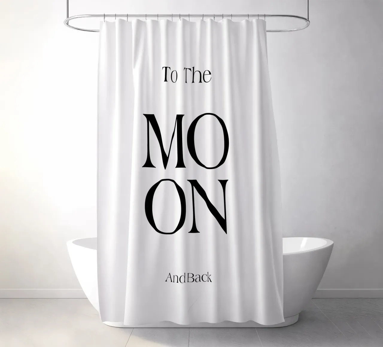 Alla luna e al nero tenda da doccia da YV TYPOGRAPHY