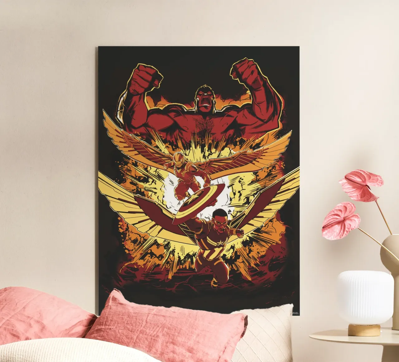 Avengers - Kampf der Superhelden alluminio dibond da MARVEL Designs by JUNIQE
