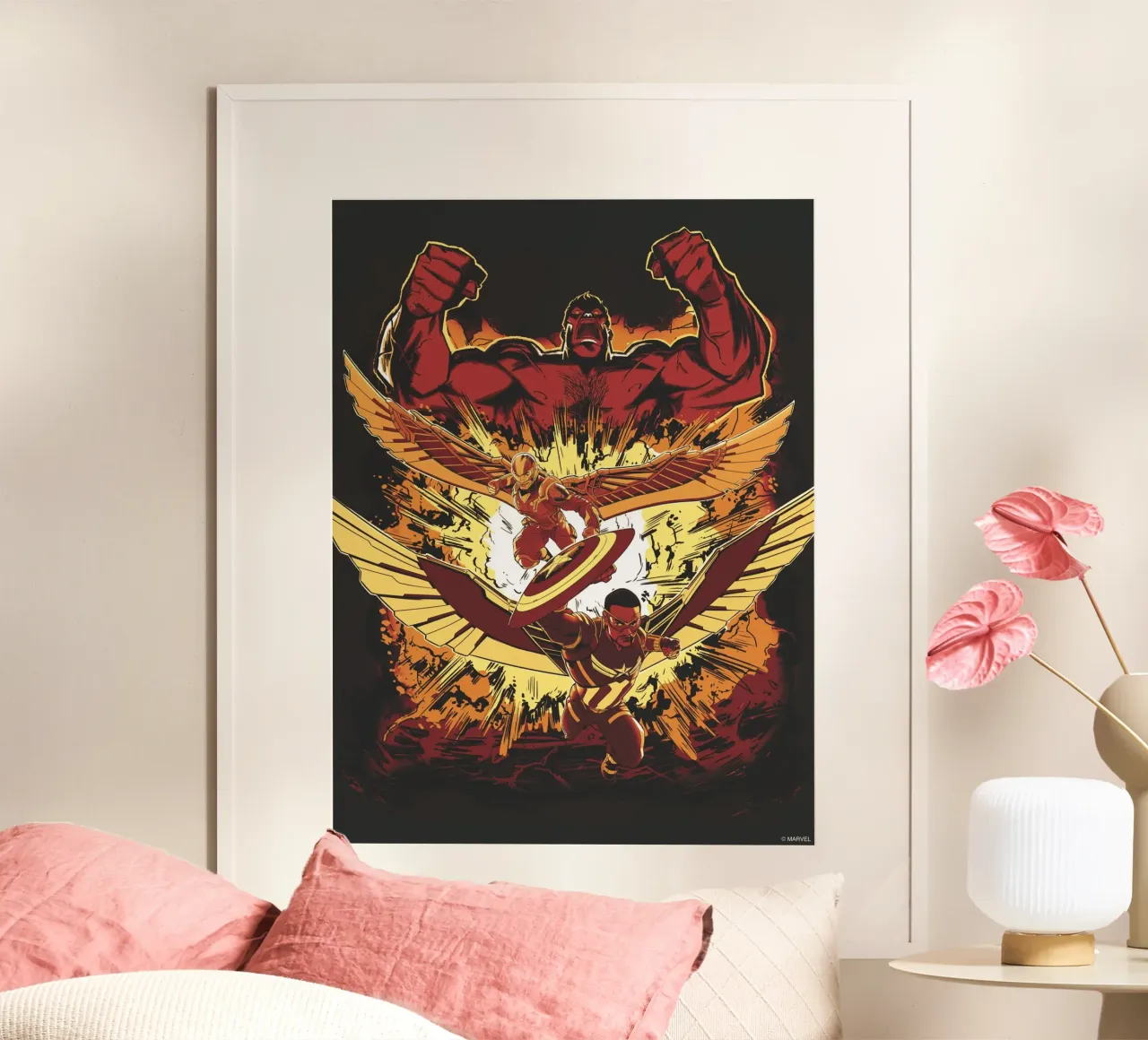 Avengers - Kampf der Superhelden poster con telaio in plastica da MARVEL Designs by JUNIQE