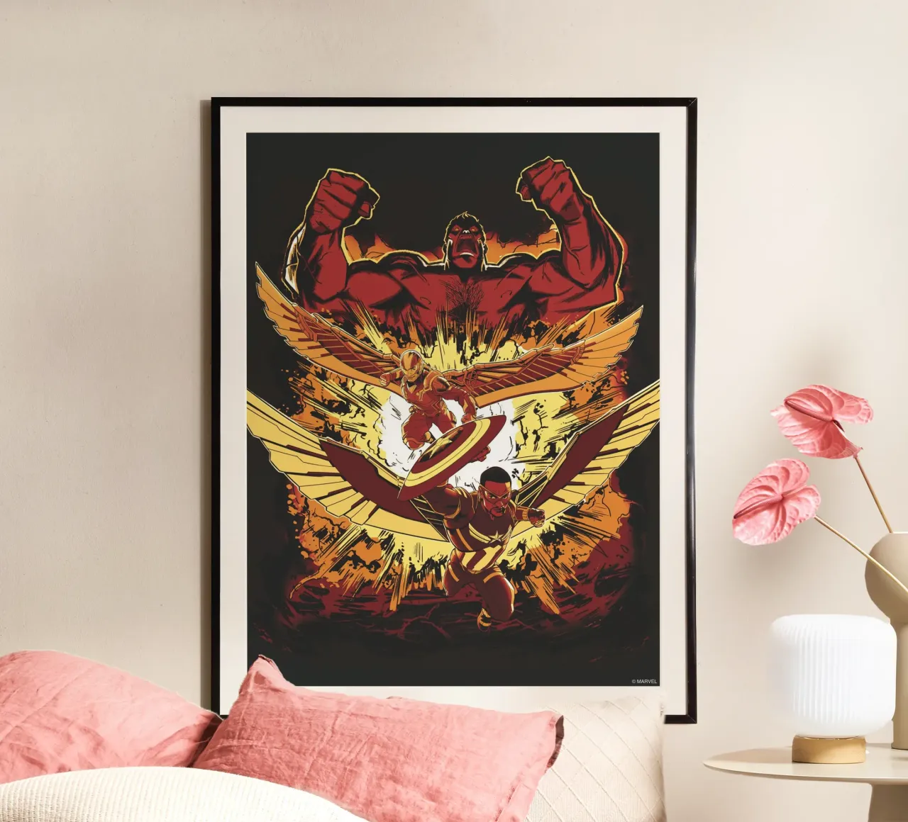 Avengers - Kampf der Superhelden poster con telaio in plastica da MARVEL Designs by JUNIQE