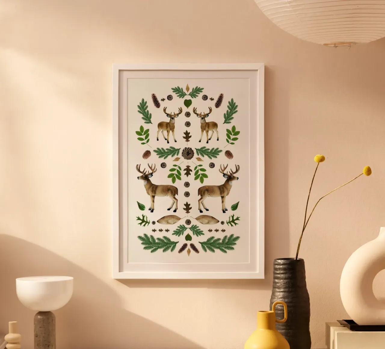 Winterland 03 poster with wooden frame by Miles of Light