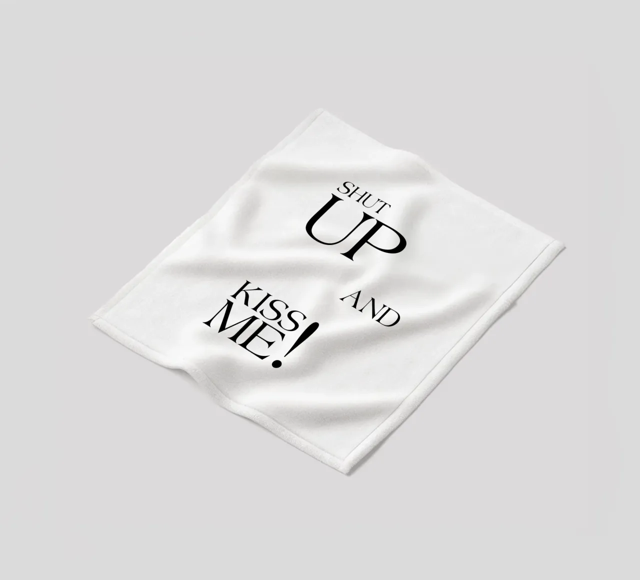 Shut Up And Kiss Me fleece blanket by YV TYPOGRAPHY