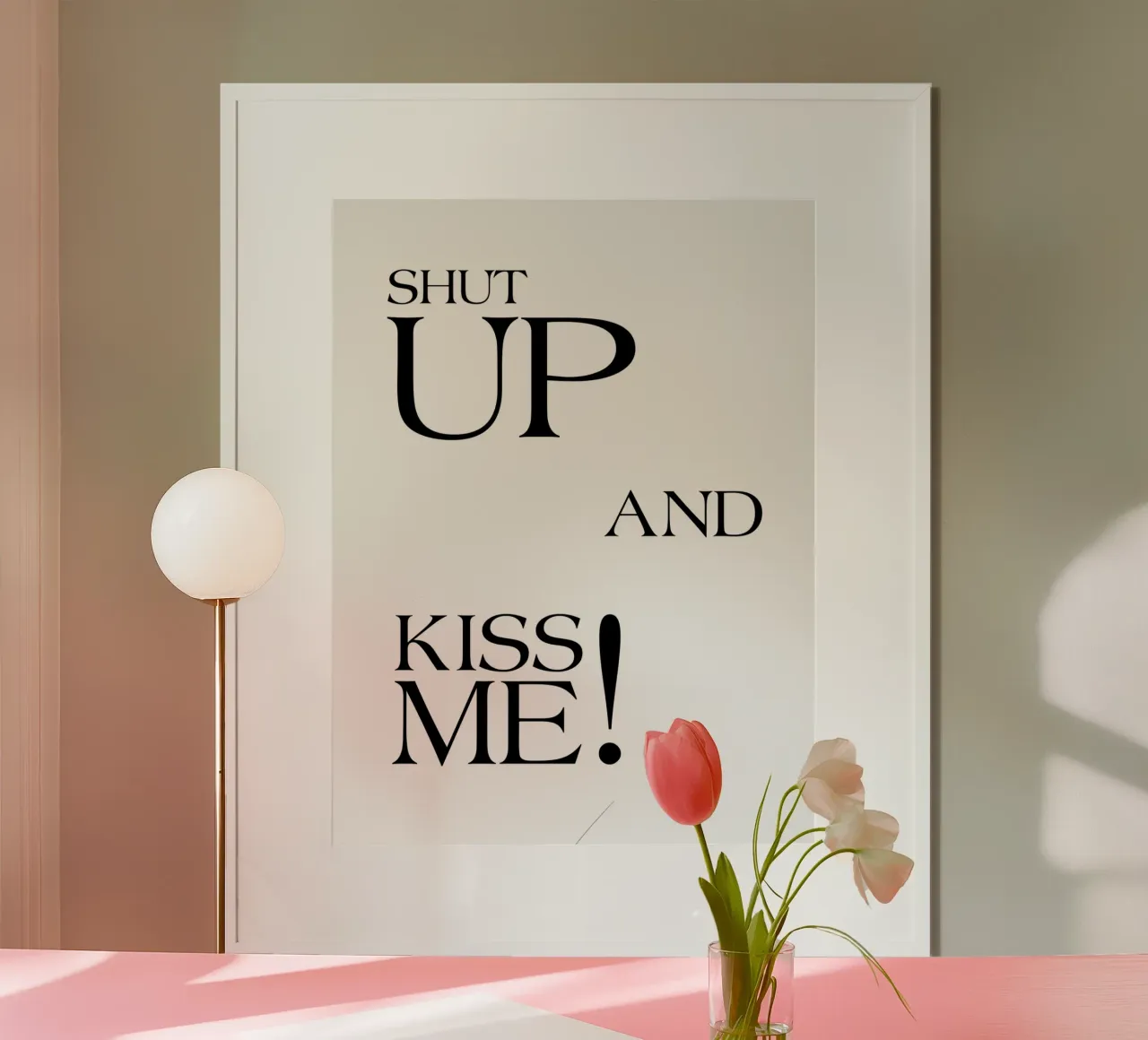 Zitto e baciami poster da YV TYPOGRAPHY