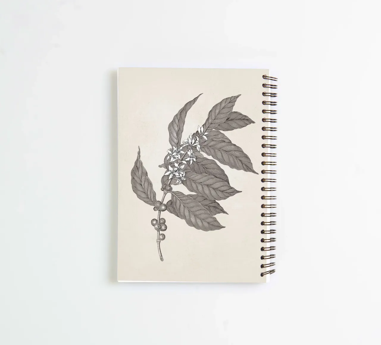 Coffee Branch Sketch no. 3 spiral notebook by apoloprints