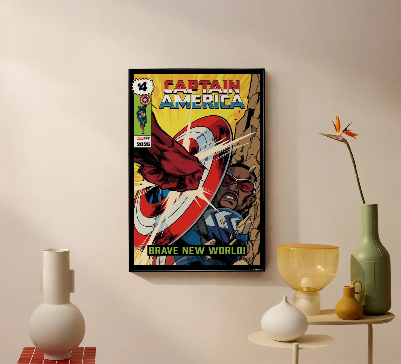 Captain America Comic plexiglass da MARVEL Designs by JUNIQE