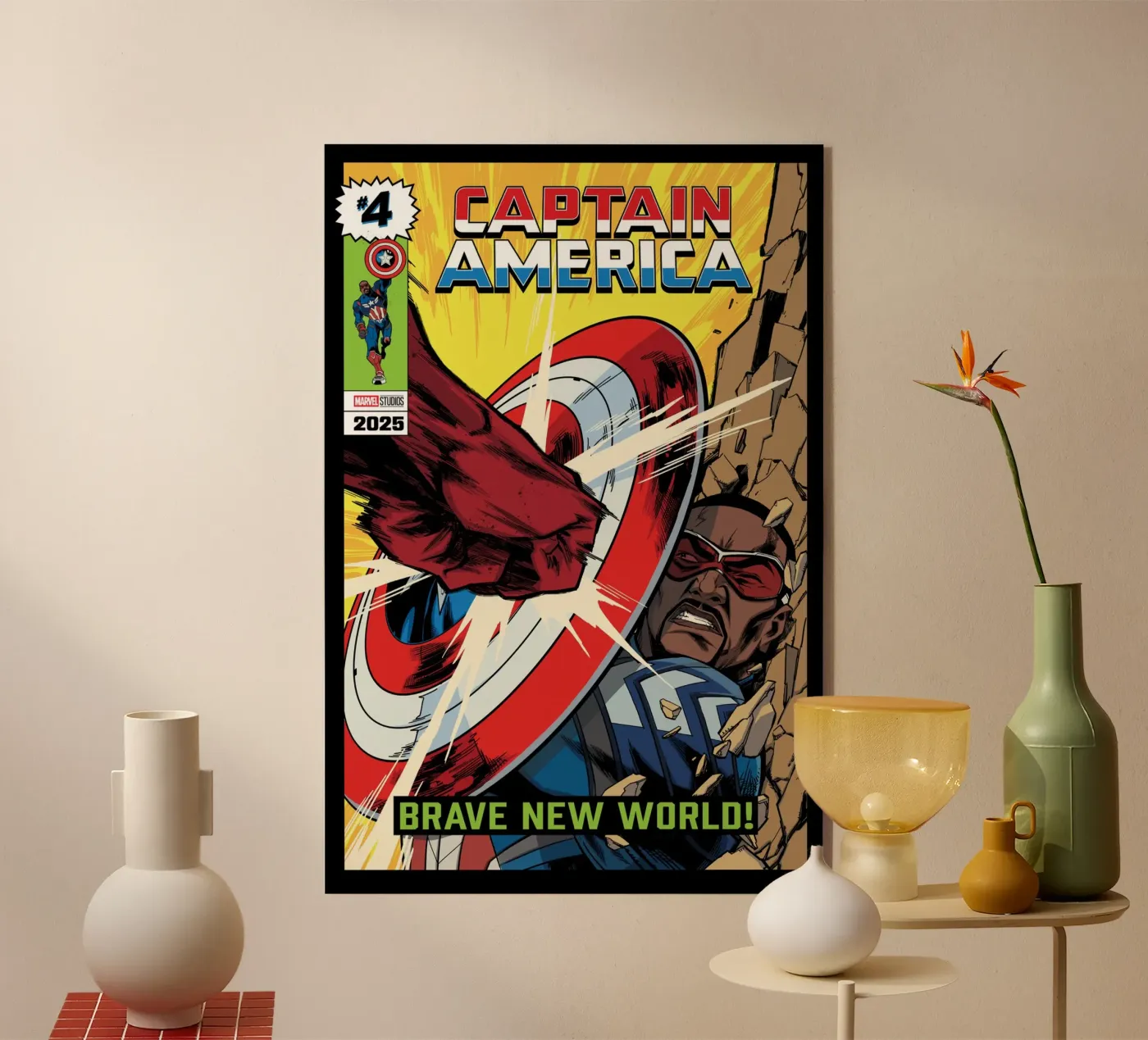 Captain America Comic plexiglass da MARVEL Designs by JUNIQE