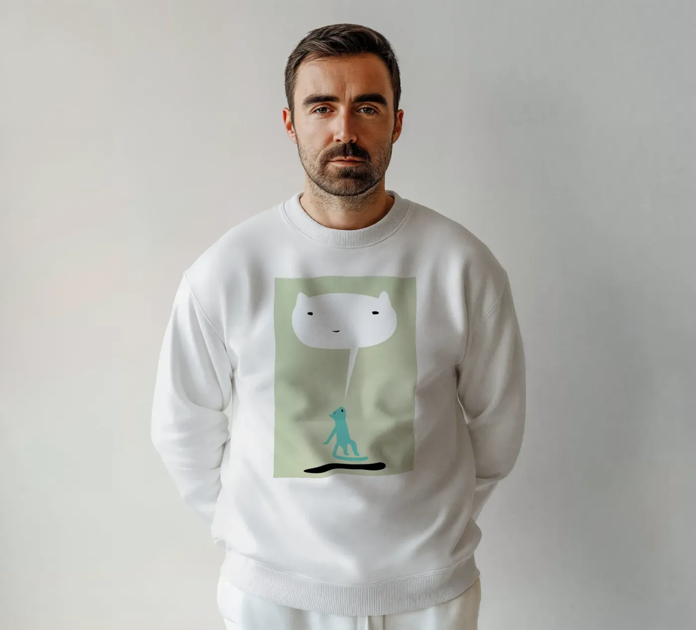 Cat Ghost felpa da Monika Aichele