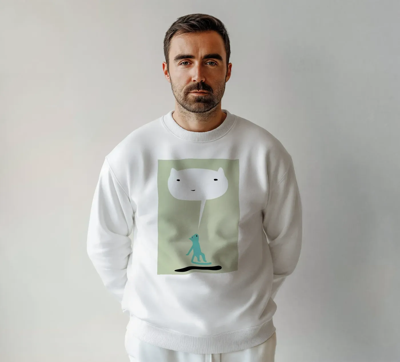 Cat Ghost felpa da Monika Aichele