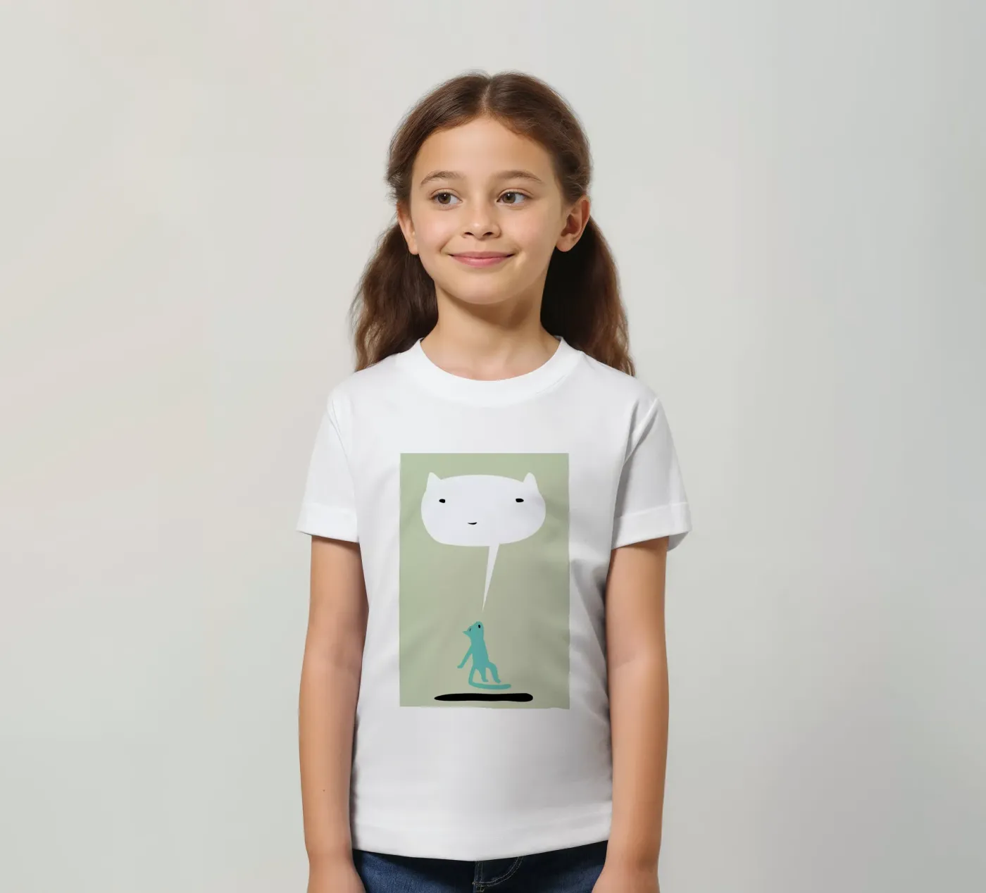 Cat Ghost t-shirt bambini da Monika Aichele
