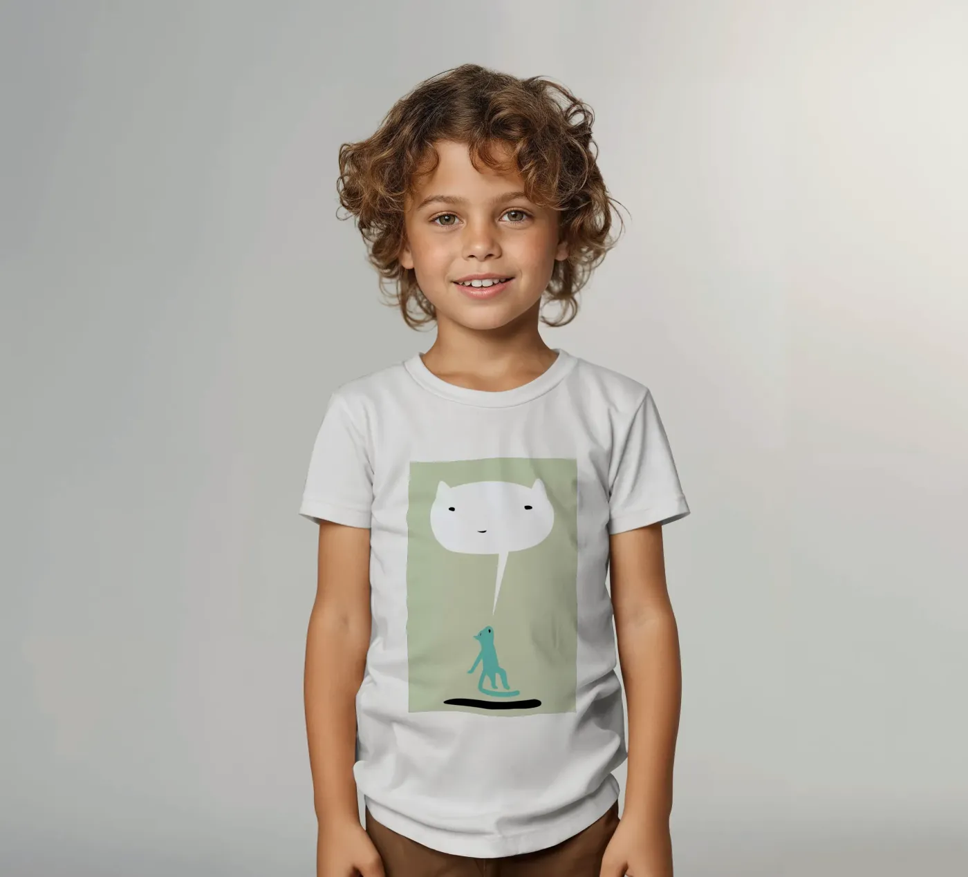 Cat Ghost t-shirt bambini da Monika Aichele