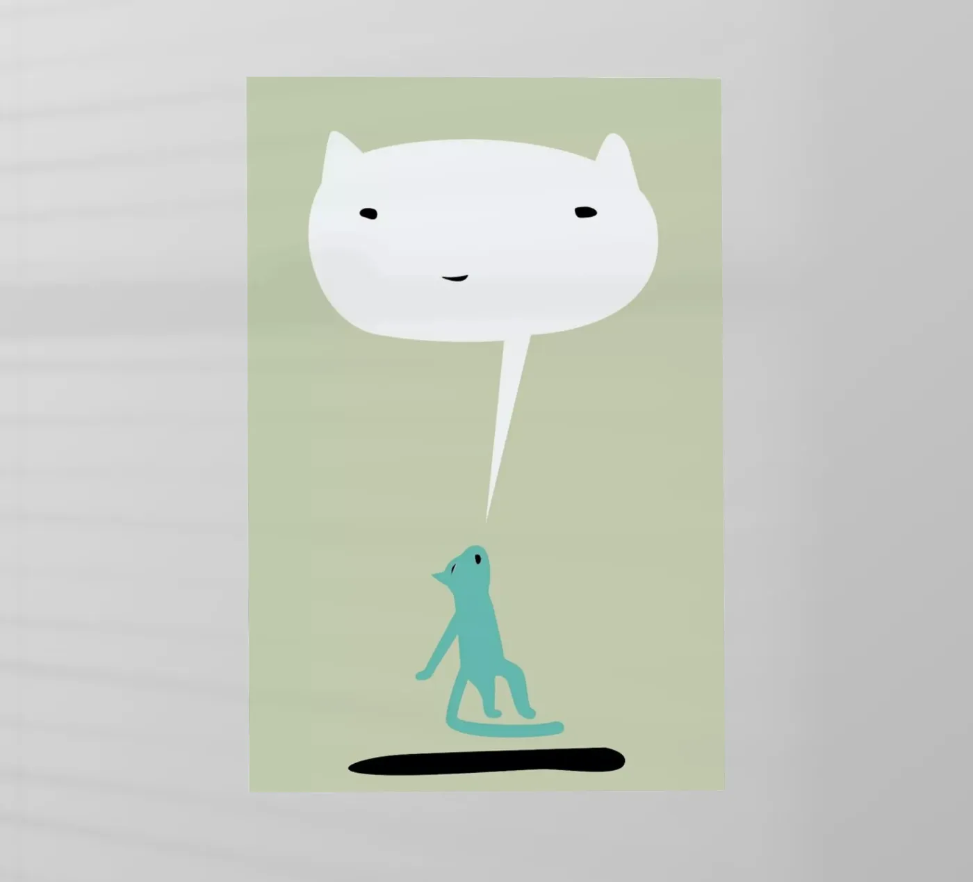 Cat Ghost backlit folie van Monika Aichele