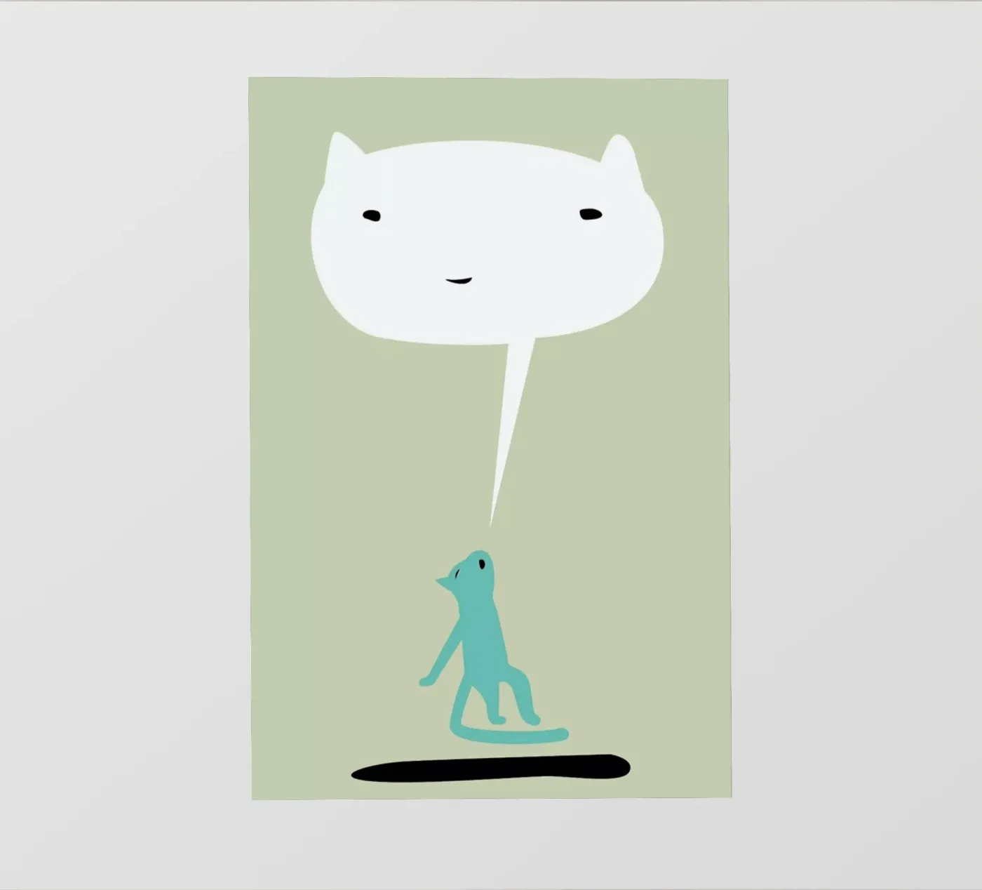 Cat Ghost pellicola backlit da Monika Aichele