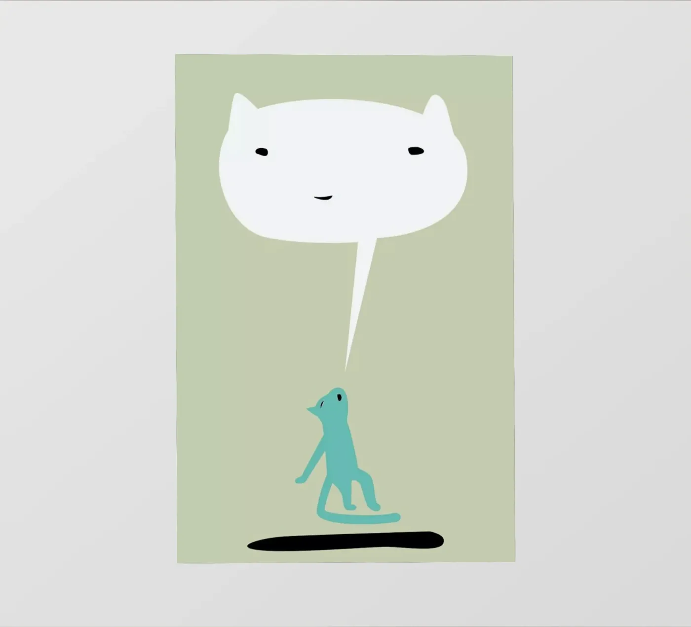 Cat Ghost backlit folie van Monika Aichele