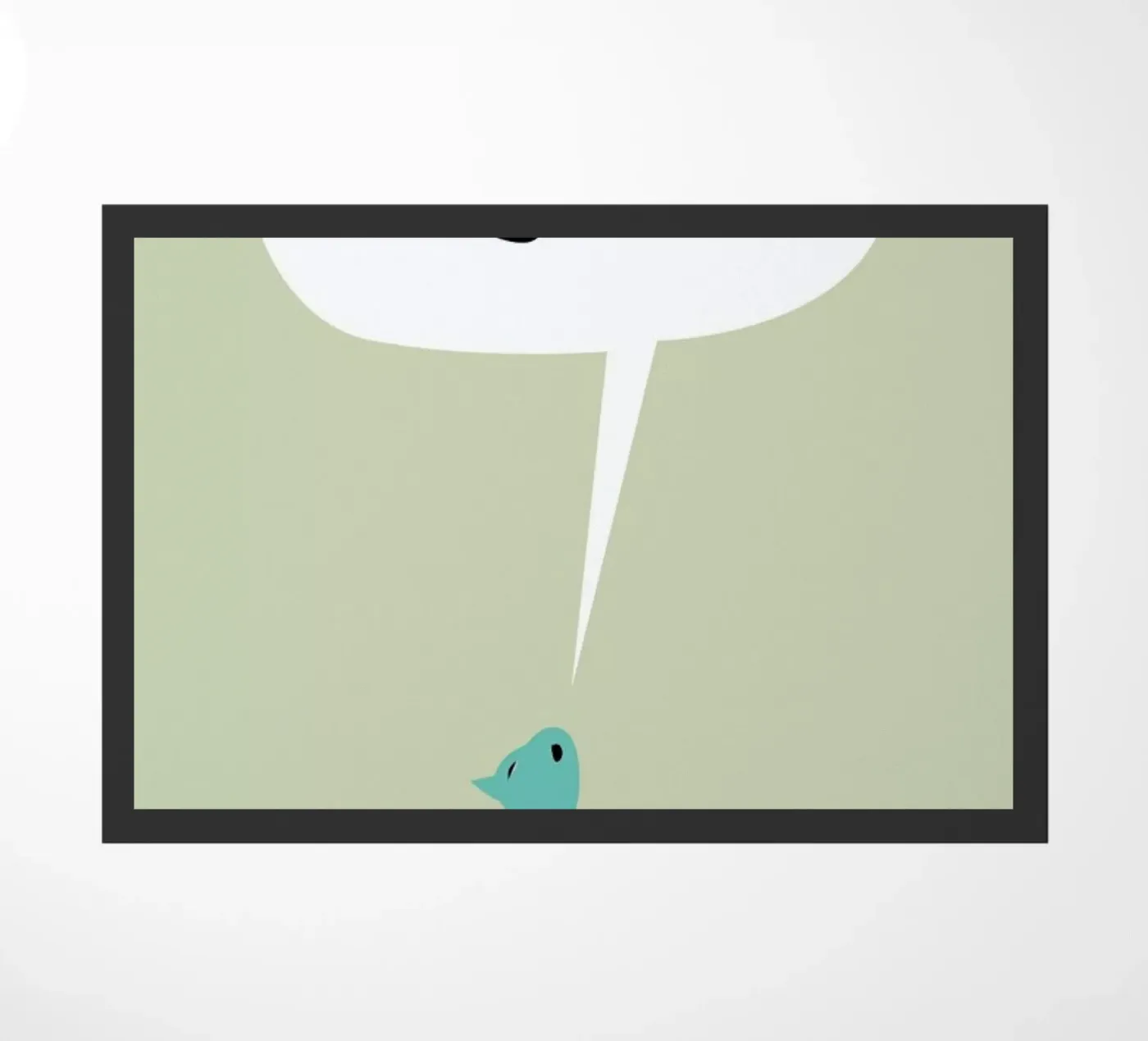 Cat Ghost doormat by Monika Aichele