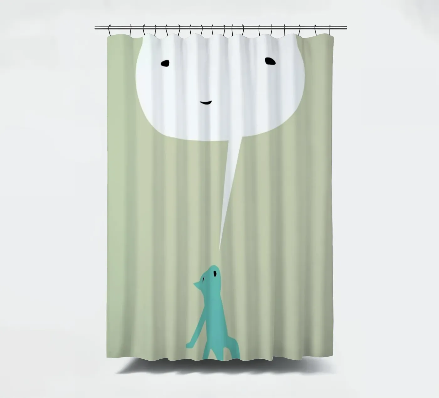 Cat Ghost Duschvorhang von Monika Aichele