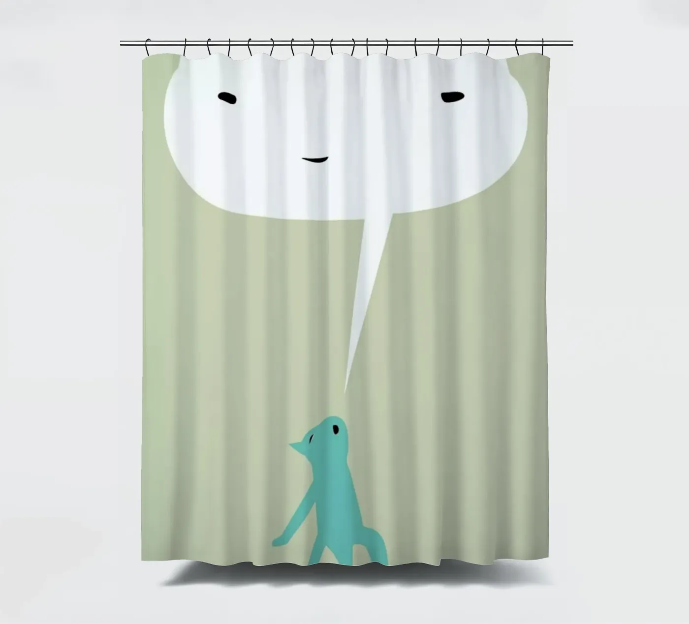 Cat Ghost Duschvorhang von Monika Aichele