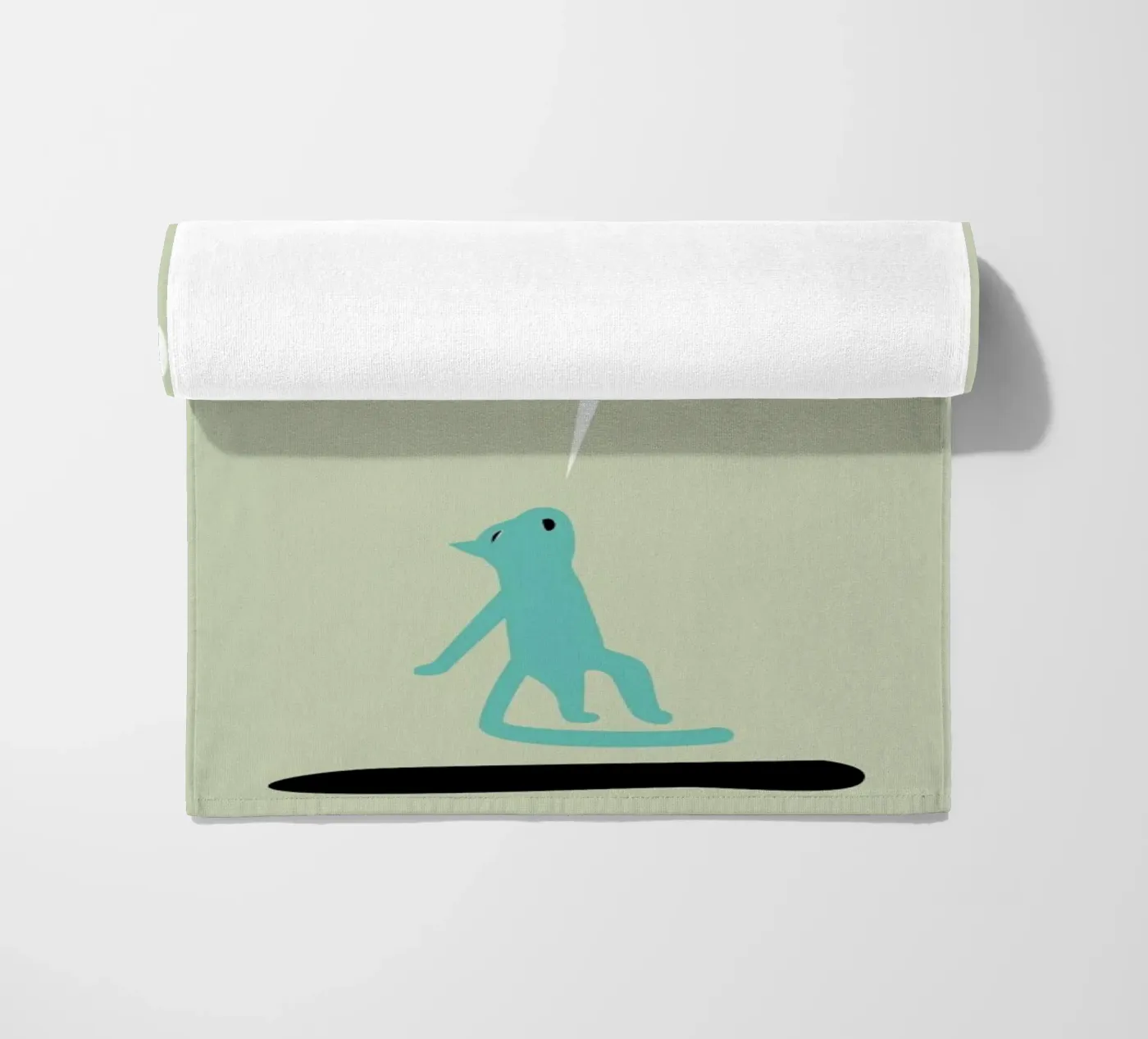 Cat Ghost strandhanddoek van Monika Aichele