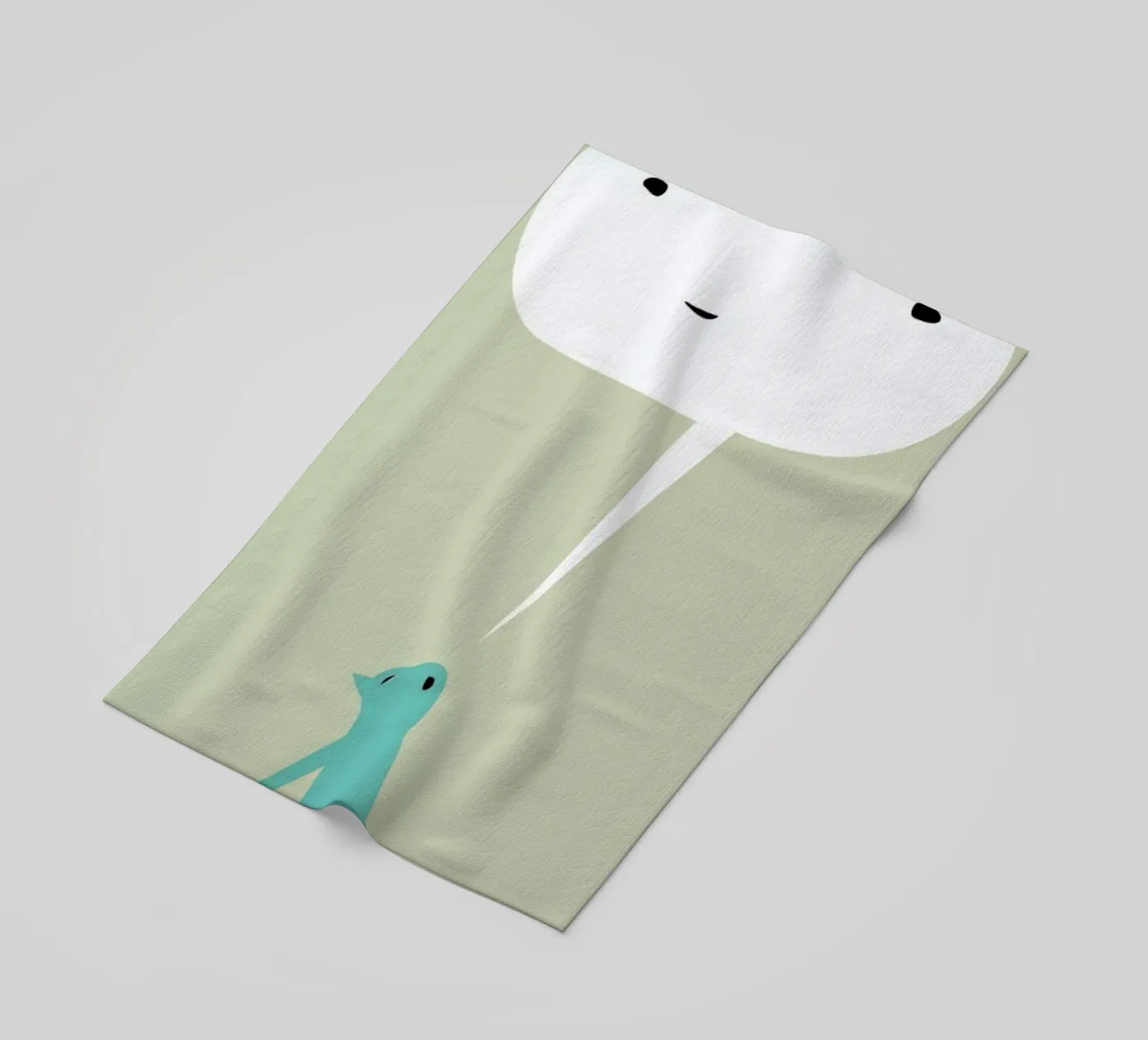 Cat Ghost strandhanddoek van Monika Aichele