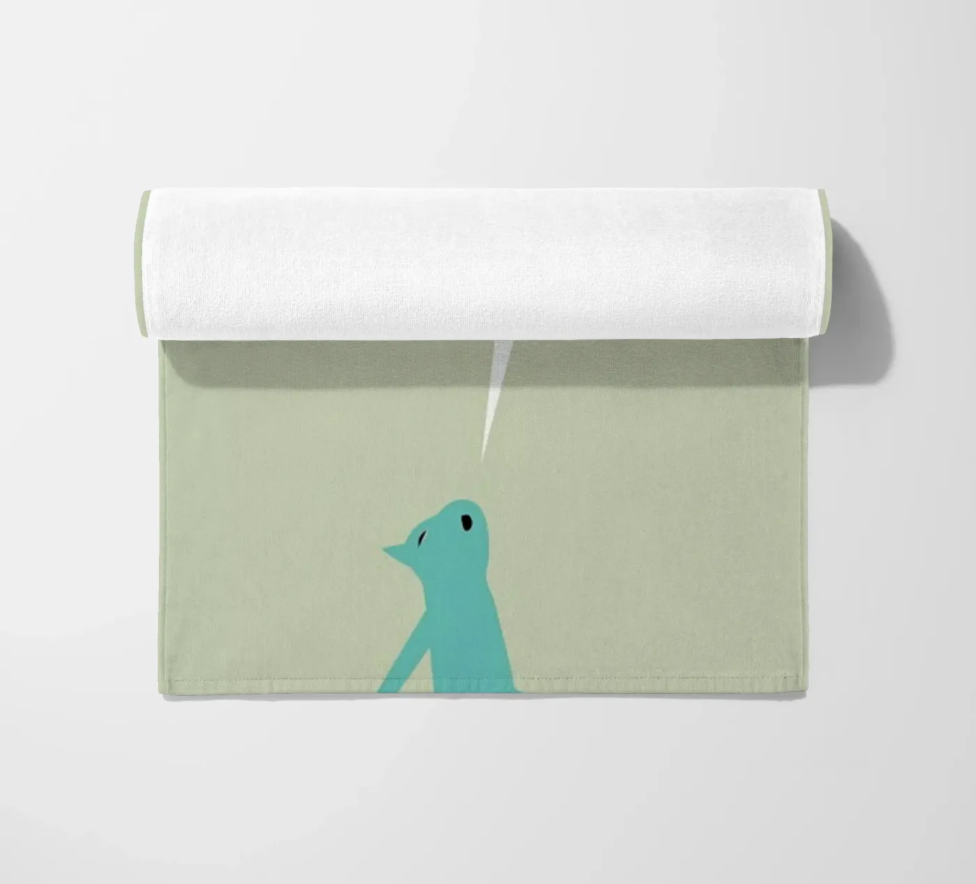 Cat Ghost strandhanddoek van Monika Aichele