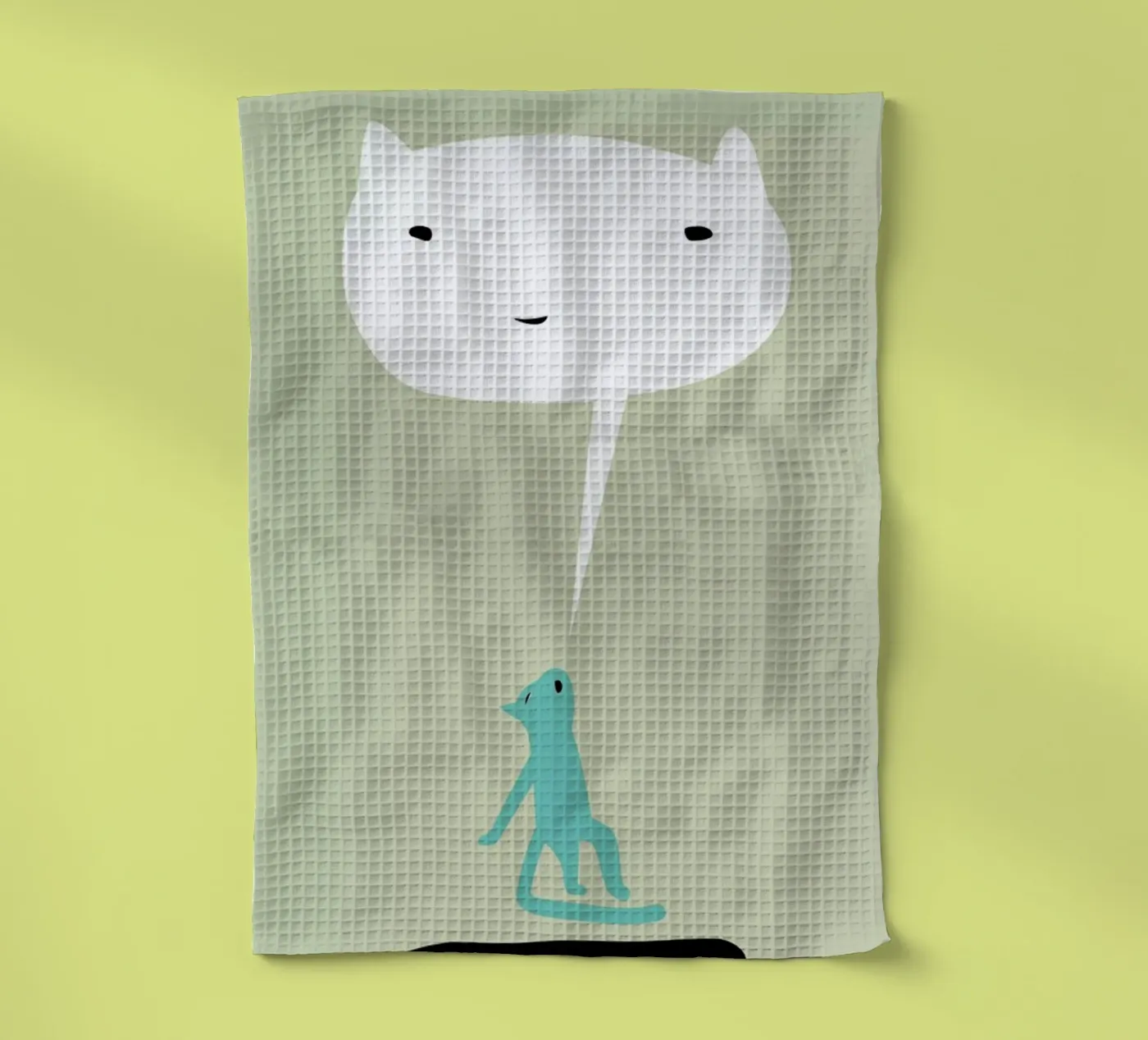 Cat Ghost torchon de Monika Aichele