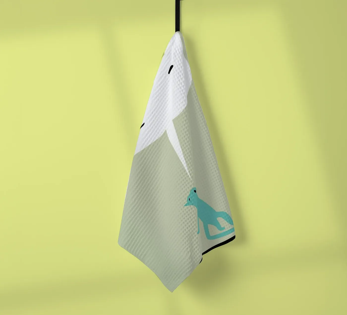 Cat Ghost torchon de Monika Aichele