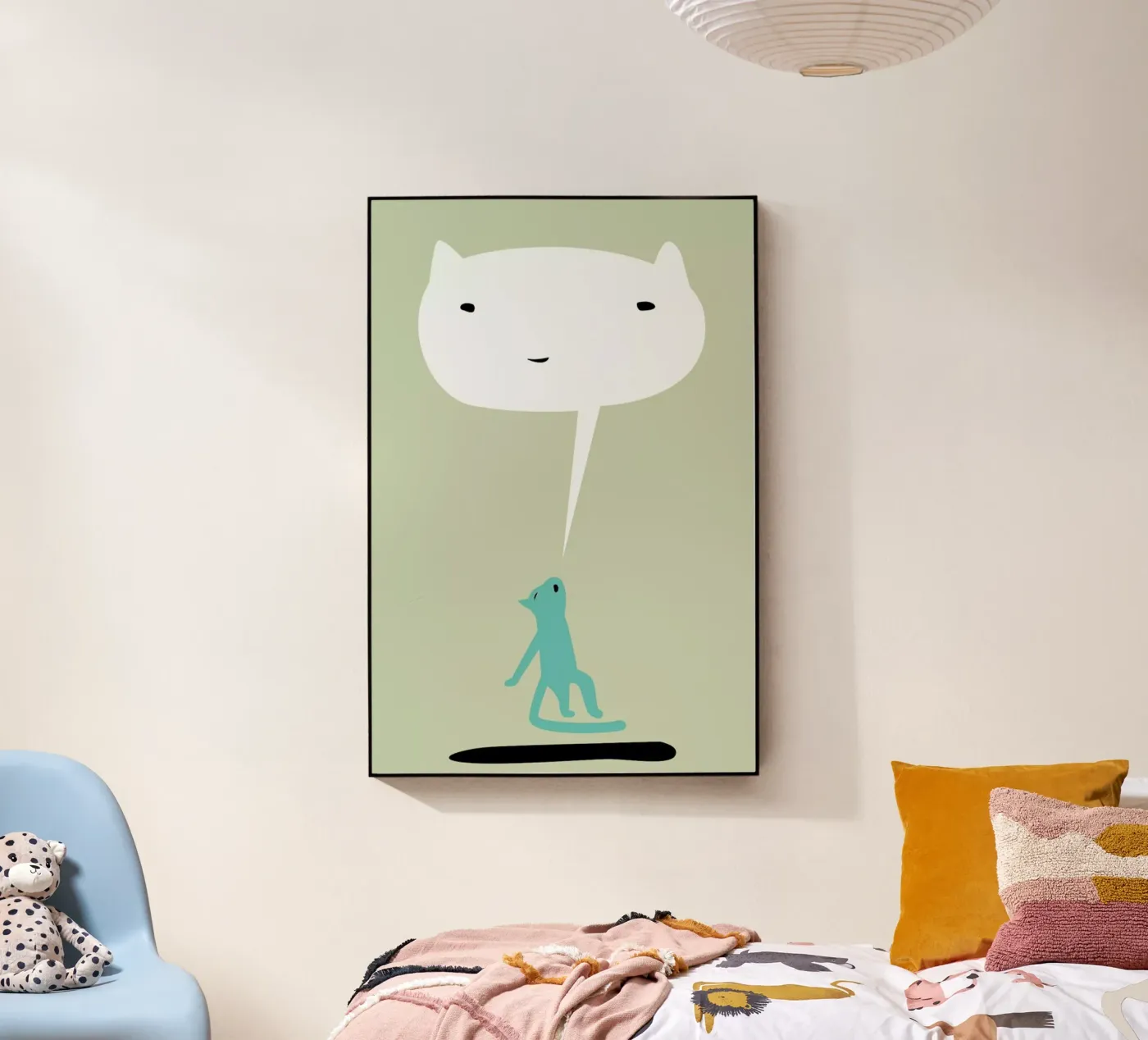 Cat Ghost acryl van Monika Aichele