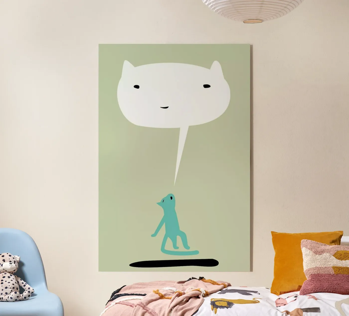 Cat Ghost acryl van Monika Aichele