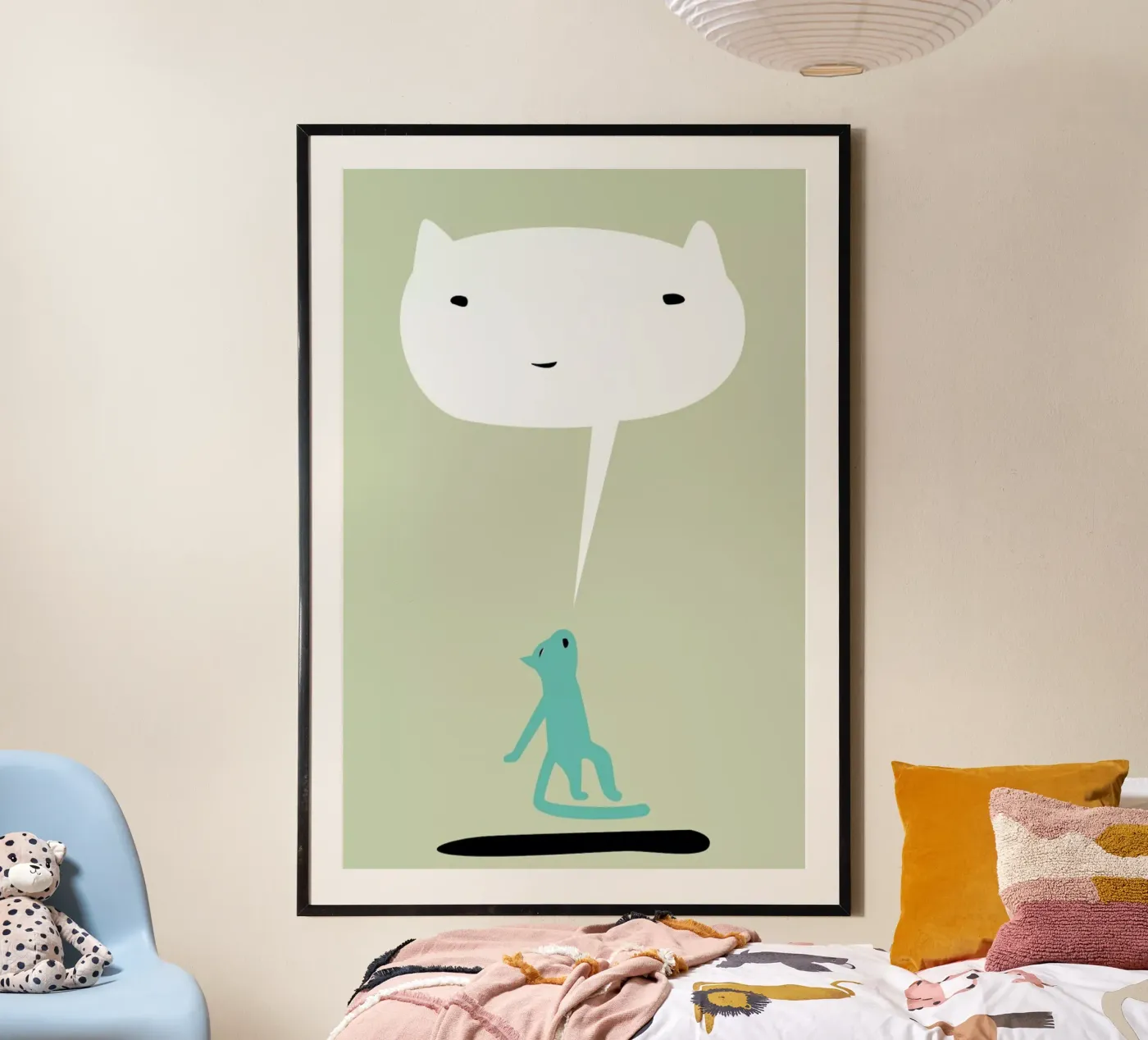 Cat Ghost poster van Monika Aichele