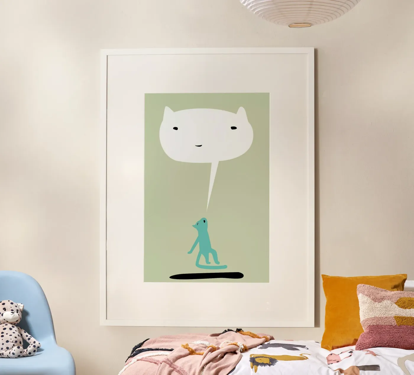 Cat Ghost poster van Monika Aichele
