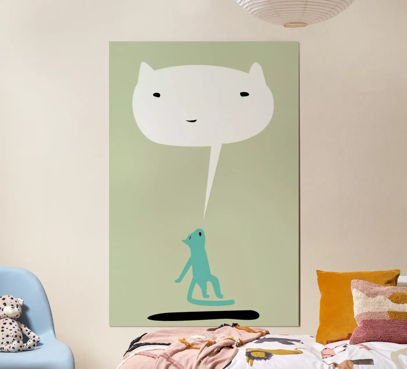 Cat Ghost poster van Monika Aichele