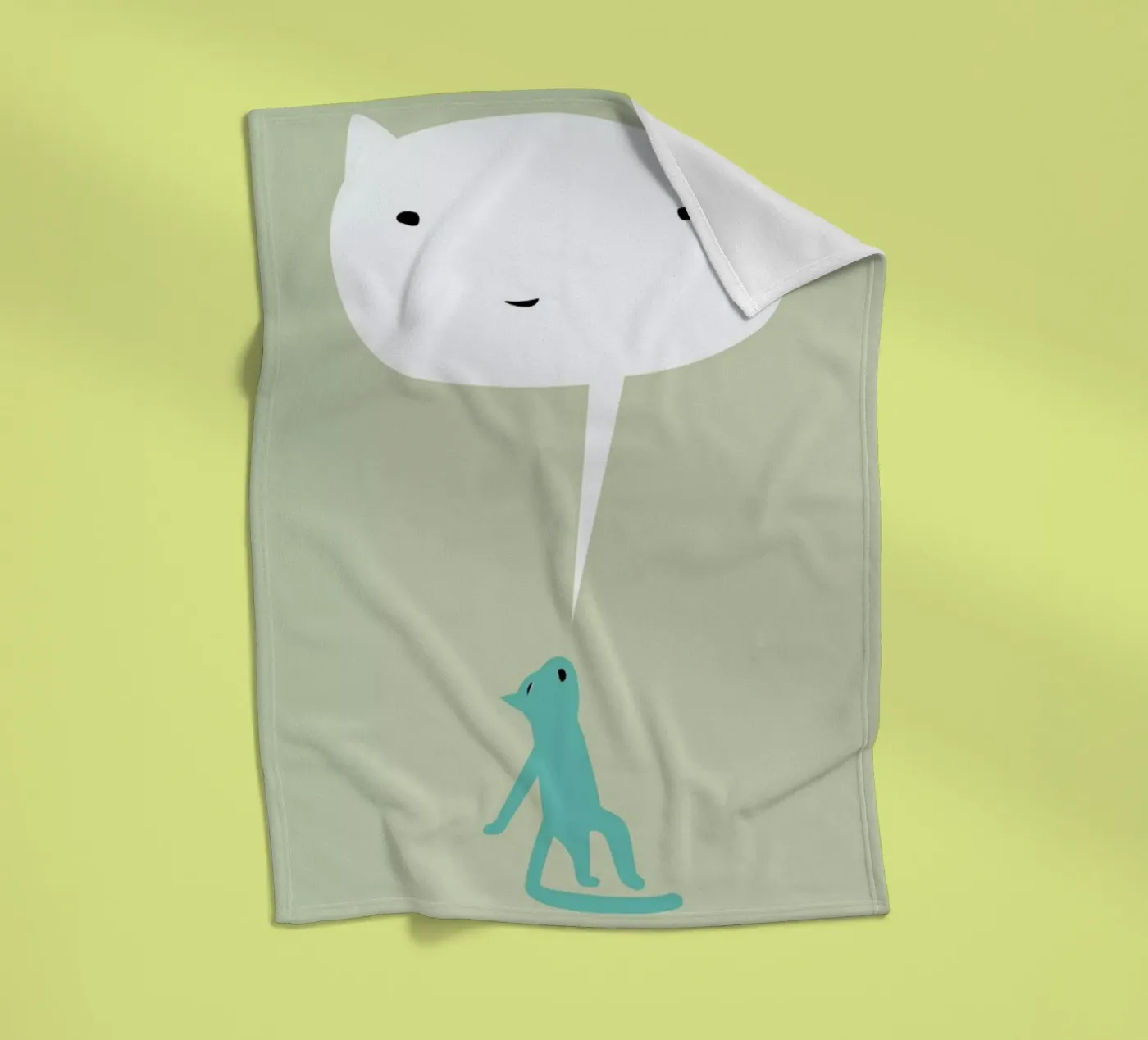 Cat Ghost Fleecedecke von Monika Aichele