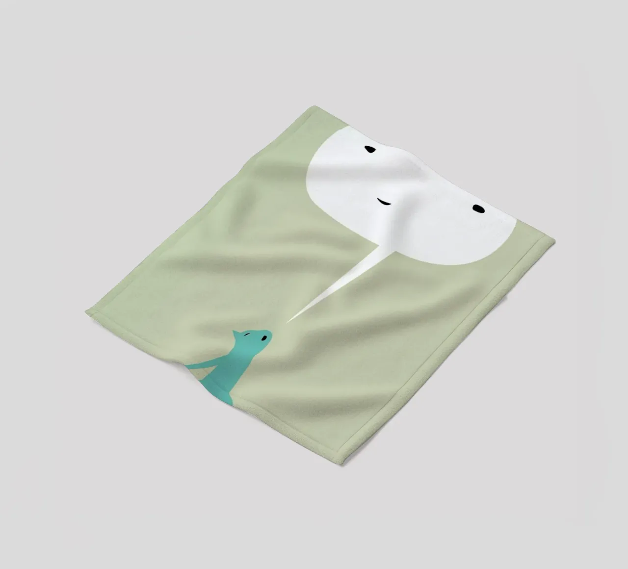 Cat Ghost Fleecedecke von Monika Aichele