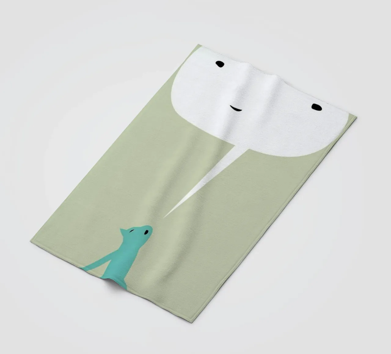 Cat Ghost Fleecedecke von Monika Aichele