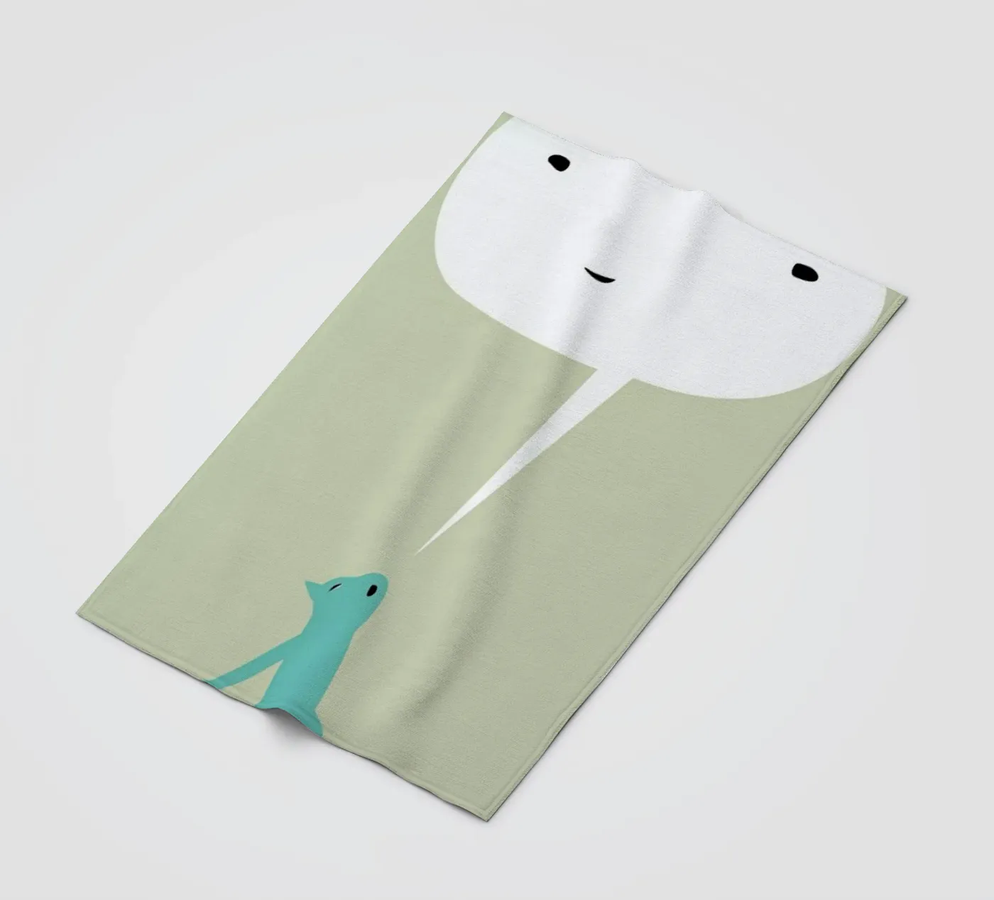 Cat Ghost Fleecedecke von Monika Aichele