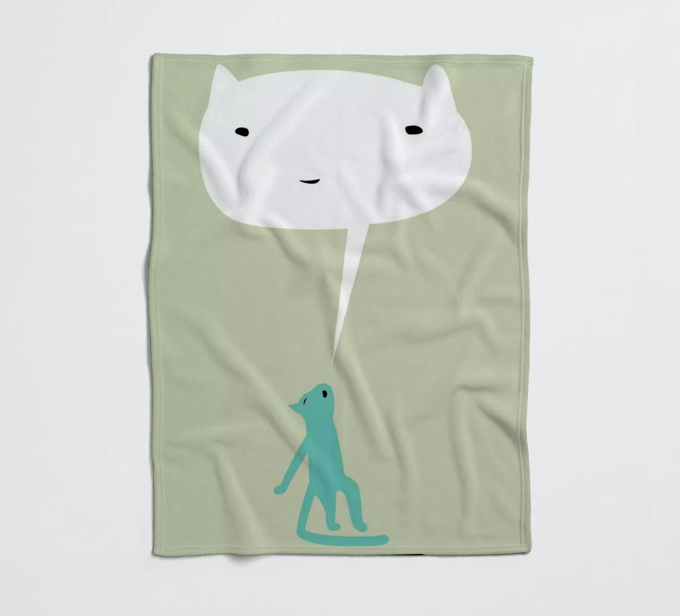 Cat Ghost Fleecedecke von Monika Aichele